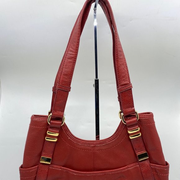 TIGNANELLO Red Leather Shoulder Bag - Picture 2 of 8